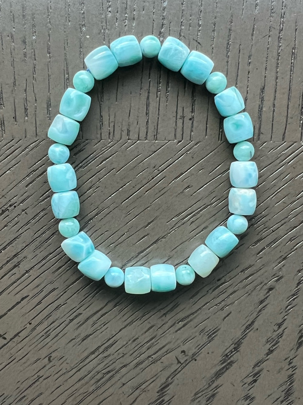 Larimar bracelet 6-8mm SIZE 7’